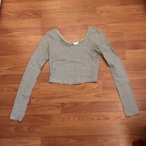 Garage striped crop top